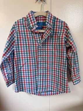 Bailey Boys Red, Green & Blue Plaid Button-Down Shirt for Kids